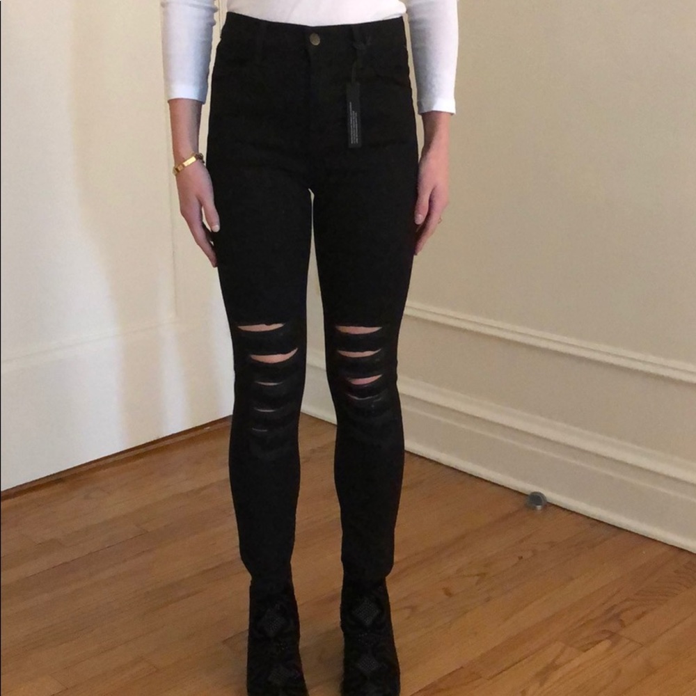JBRAND Black unworn MARIA high rise skinny leg